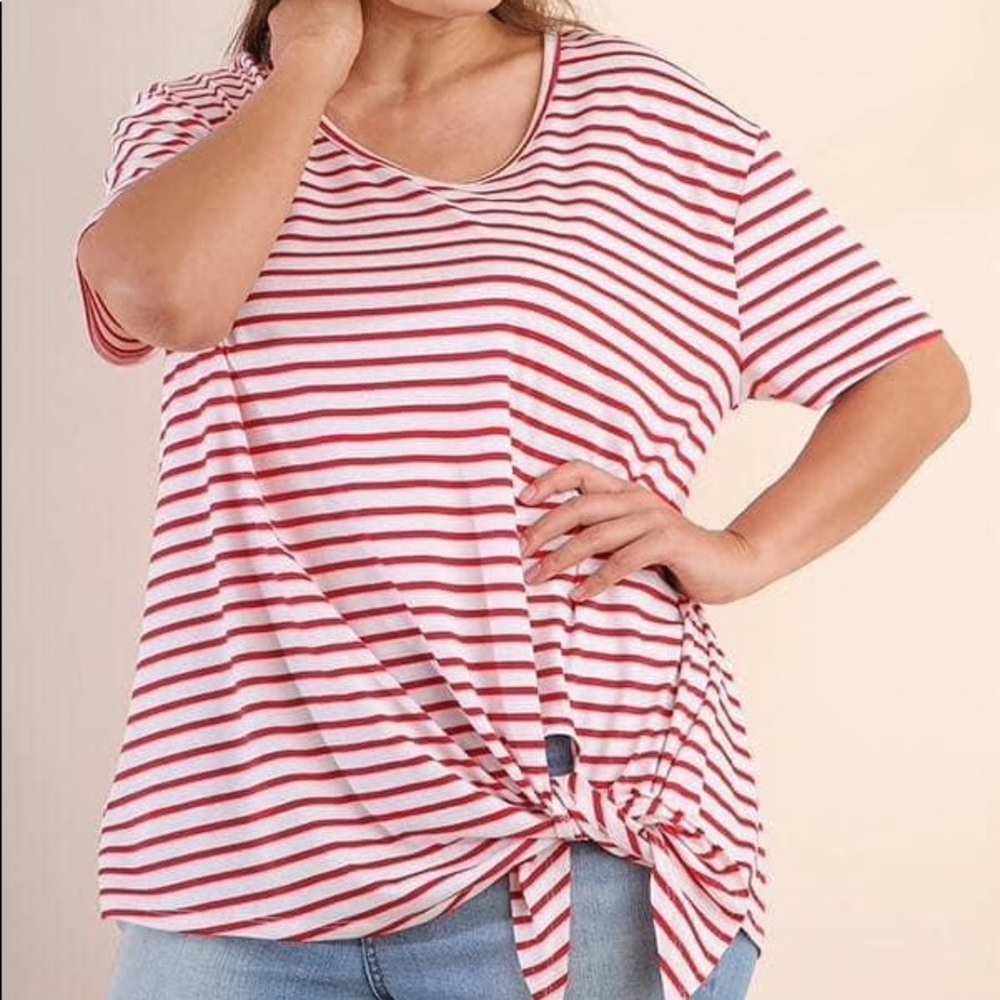 Umgee red striped T-shirt